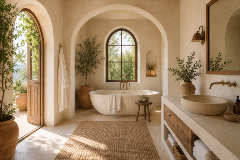 12 Mediterranean Bathroom Ideas for a Relaxed Southern Home