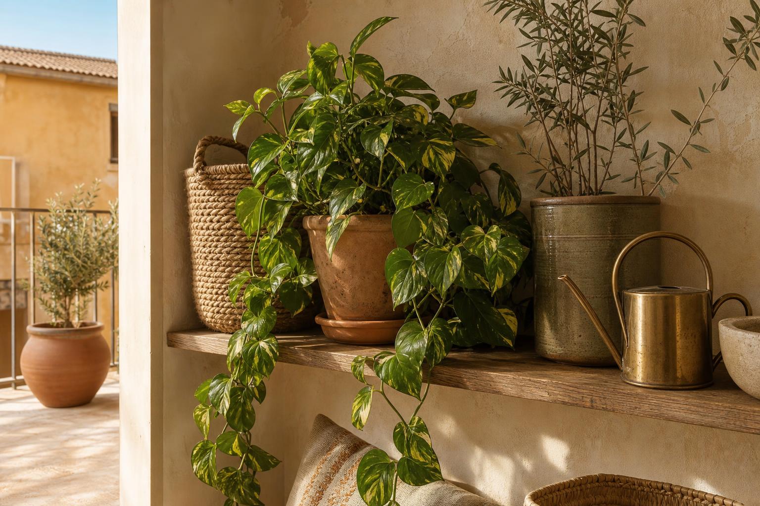 Mediterranean Indoor Plant Corner Ideas for Low-Light Apartments With Terracotta Pots