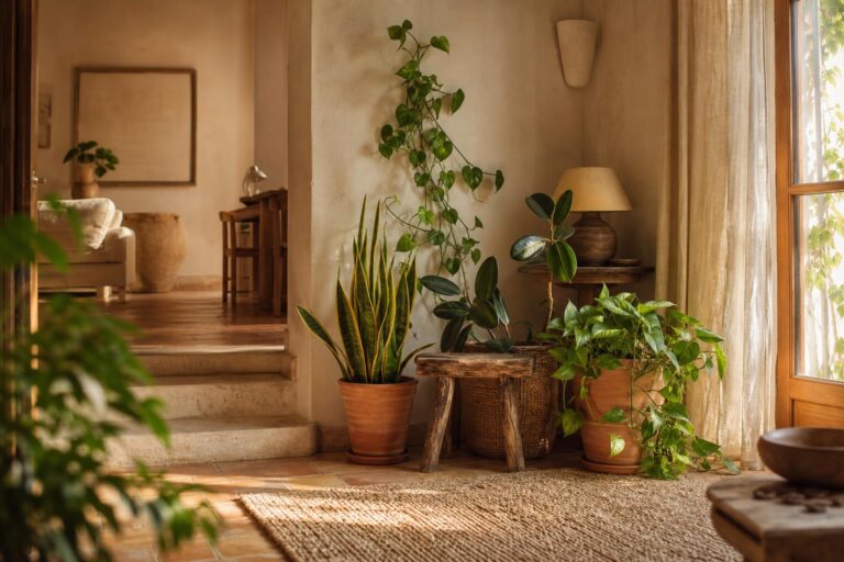 Mediterranean Indoor Plant Corner Ideas for Low-Light Apartments With Terracotta Pots