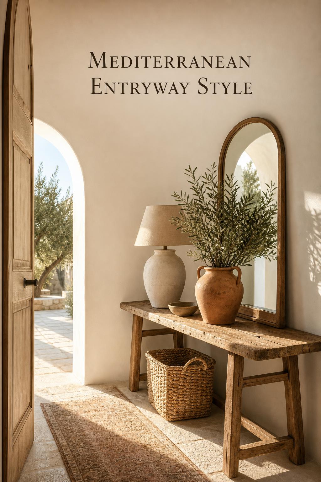 Mediterranean Entryway Ideas for a Narrow Foyer That Feels Warm, Not Cluttered