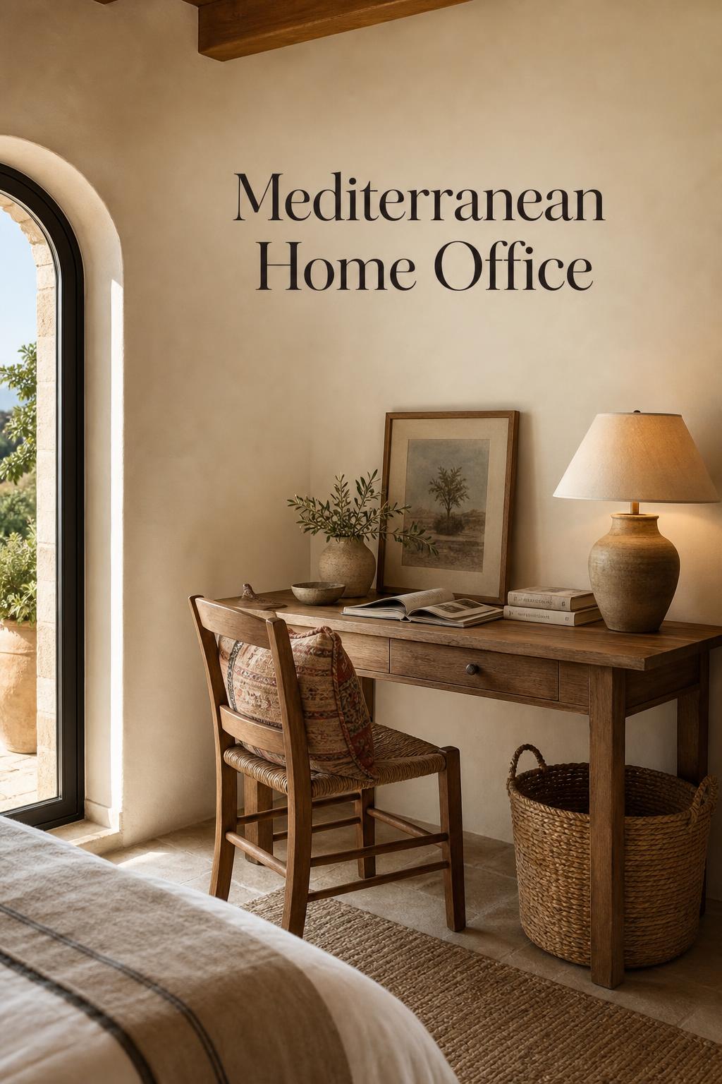 Mediterranean Home Office Ideas for a Spare Corner That Still Feels Serene