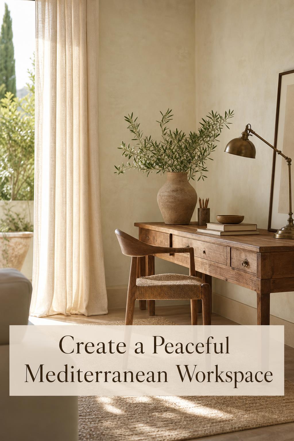 Mediterranean Home Office Ideas for a Spare Corner That Still Feels Serene